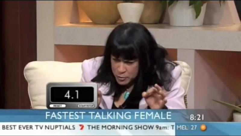 Femeia cu un debit verbal incredibil