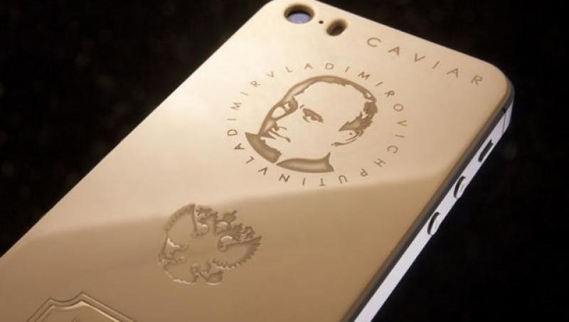 Telefoane din aur gravate cu portretul lui Putin, la vânzare, în Rusia