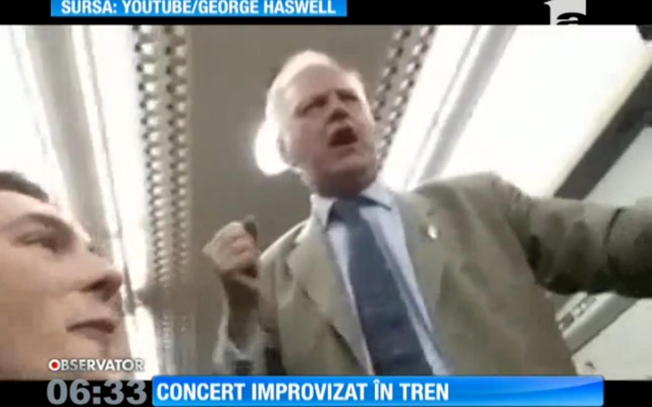 Spectacol inedit &icirc;ntr-un tren englezesc! Momentul a făcut deja &icirc;nconjurul lumii şi a adunat mii de fani!