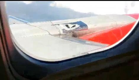 VIDEO TERIFIANT! Au reparat o gaură din fuselajul avionului cu BANDĂ ADEZIVĂ, care S-A RUPT în timpul zborului
