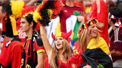 E cea mai FRUMOASĂ susţinătoare! O fană a Belgiei la Campionatul Mondial a devenit celebră peste noapte