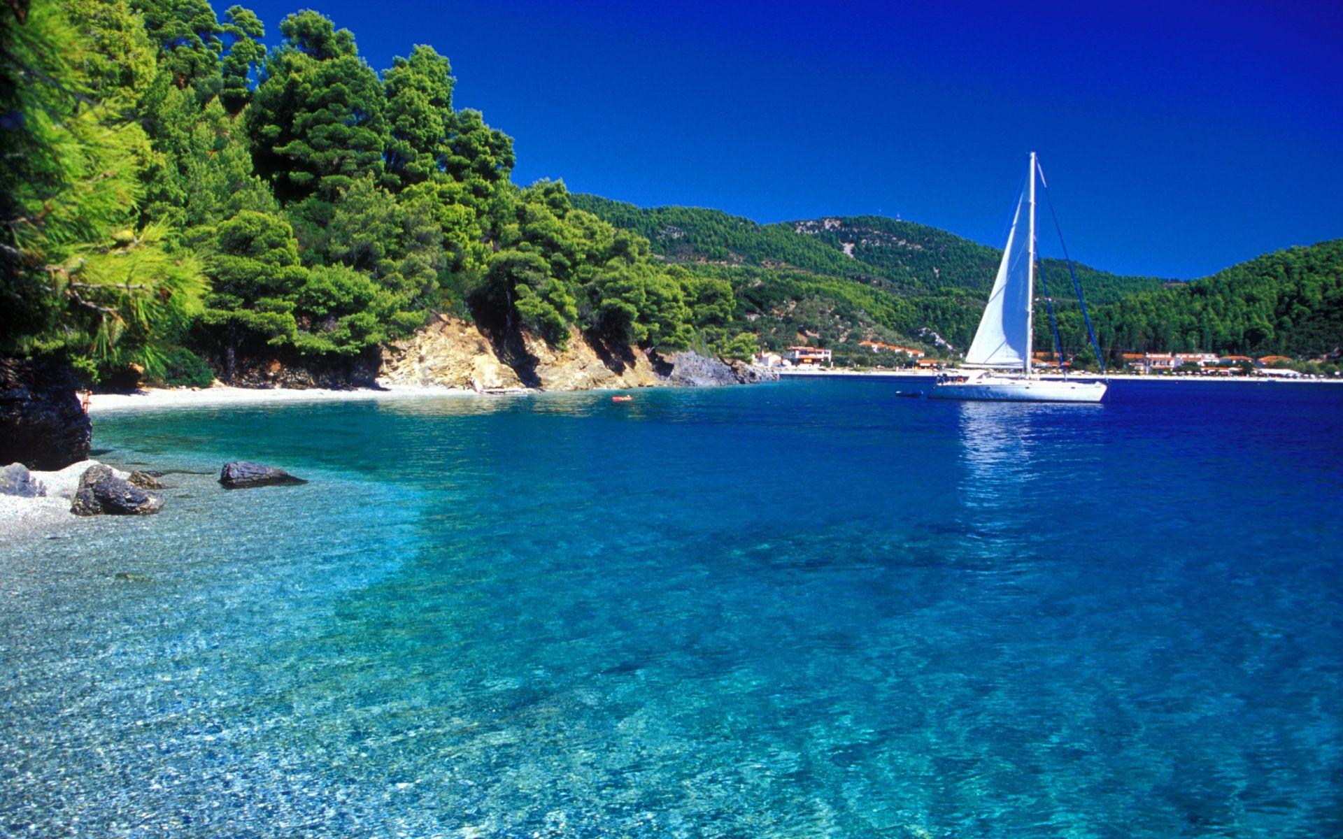 Spectacol vizual pe insula Skopelos