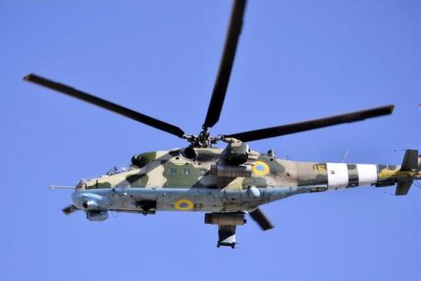 Două elicoptere MI-24, DOBORÂTE de TERORIȘTI, în Lugansk