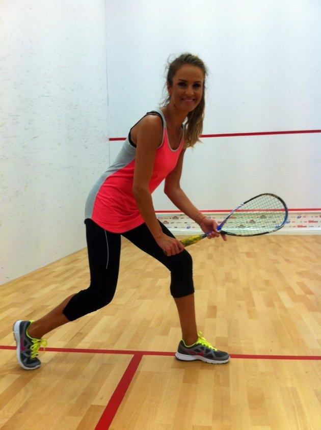 FOTO! Diana Munteanu, distracţie şi mişcare pe terenul de SQUASH!