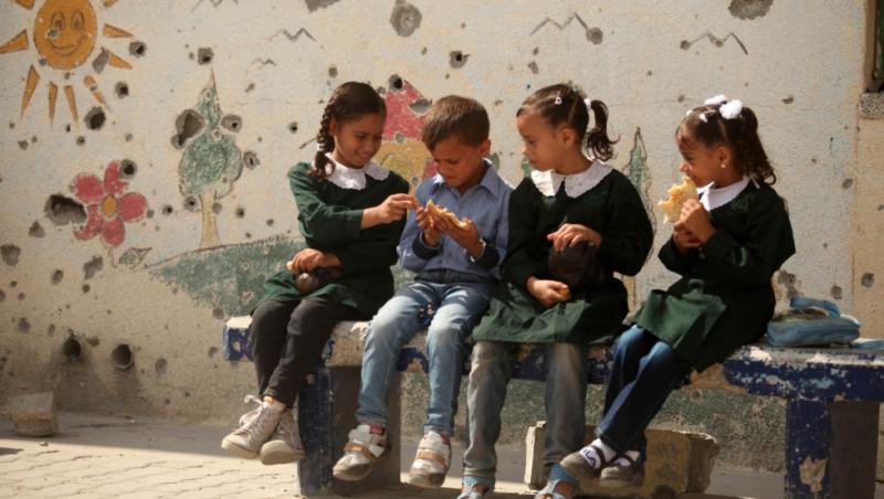 IMAGINI ȘOCANTE! Cum arată prima zi de școală în Fâşia Gaza