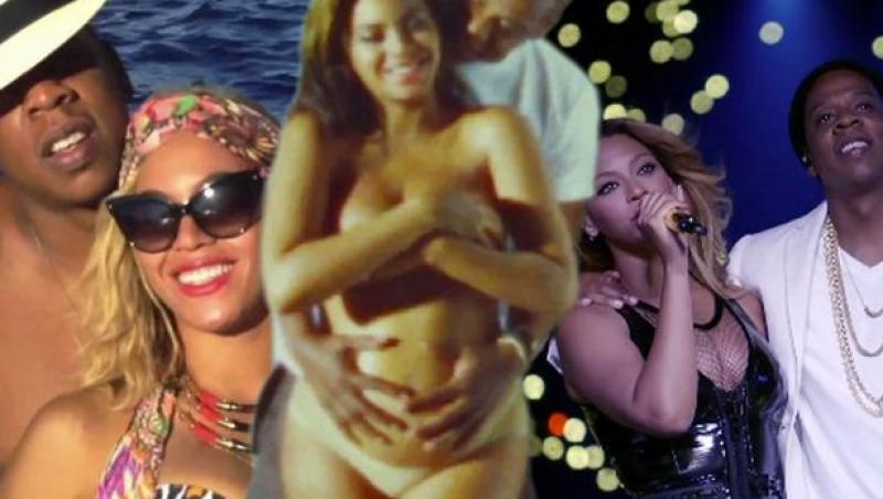 În cadrul unui concert, Beyonce şi Jay Z au arătat imagini din viaţa privată