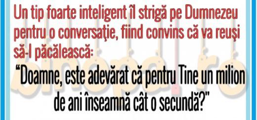 Ha, ha, haaa! Replica ce îți va înveseli ziua: Ce se întâmpla atunci când un tip inteligent încearcă să-l păcălească pe Dumnezeu!