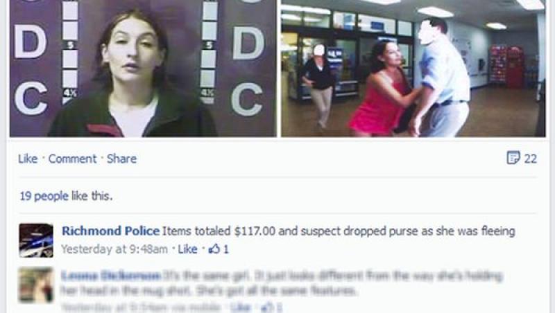 O femeie căutată de poliţişti le-a răspuns chiar pe Facebook...