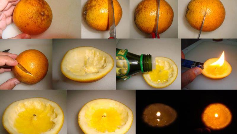 O idee genială: Cum să faci lumânări parfumate din portocale, în doar câteva secunde! Rezultatul este spectaculos