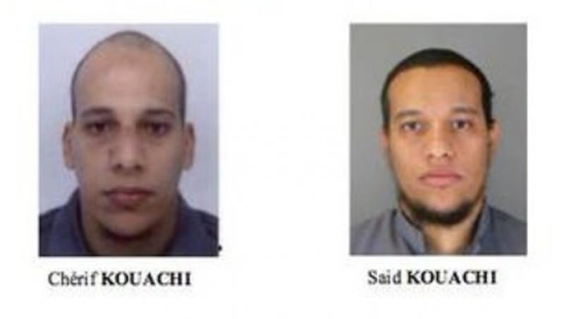 Paris, 12 morți. Poliția franceză a publicat fotografiile atacatorilor redacției Charlie Hebdo