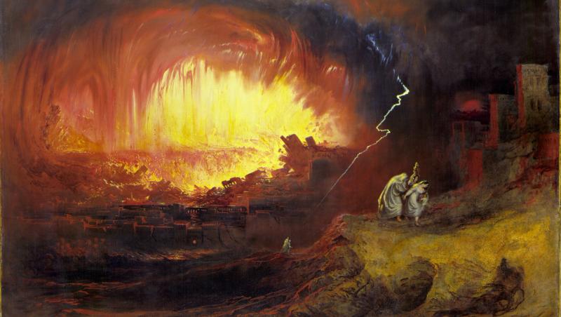 Scenă care descrie infernul din Sodoma, oraşul biblic
