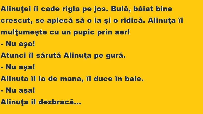 Bancul Zilei. Alinuța și Bulă, adolescenți