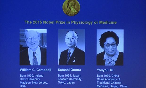 Premiul Nobel pentru MEDICINĂ 2015: William C. Campbell, Satoshi Ōmura şi Youyou Tu