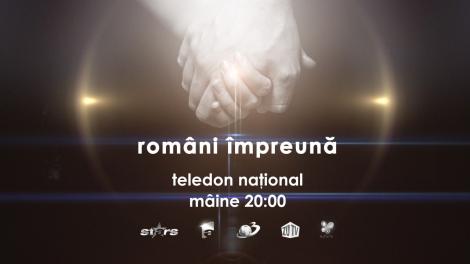 Duminica, ora 20:00, posturile de televiziune Intact organizeaza teledonul national "Români împreună"