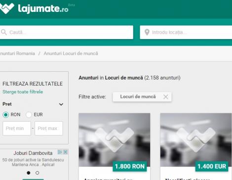 Lajumate.ro. Site-ul unde găsești peste 2000 de oferte de muncă!