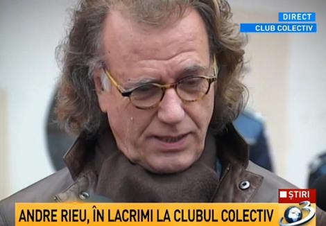 André Rieu, în lacrimi la clubul Colectiv: "Voi compune o melodie pentru victimele tragediei"