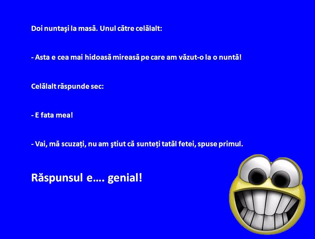 Bancul zilei: "Doi nuntaşi la masă. Asta e cea mai hidoasă mireasă pe care am văzut-o..."