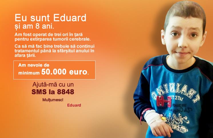 VREAU SĂ AJUT - Edi are nevoie de noi pentru a se vindeca de tumora cerebrală ce-l chinuie