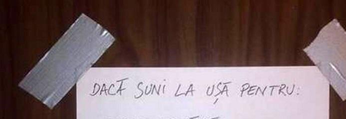 "SUPER" mesajul de pe usă care a devenit VIRAL! Ce a scris un locatar pe o bucată de hârtie lipită la intrare