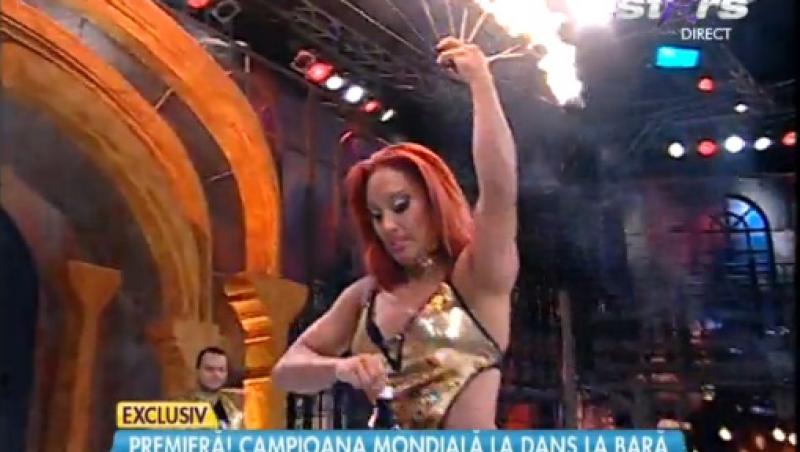 VIDEO! E Campioană Mondială la dans la bară și a făcut un SHOW INCENDIAR la tv! Imaginile sunt interzise cardiacilor