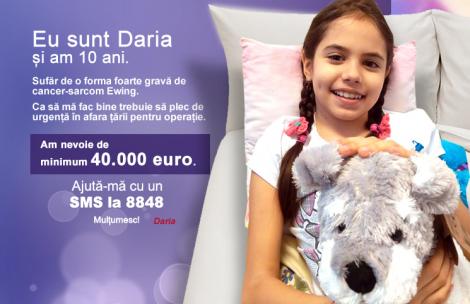 VREAU SĂ AJUT - Daria are nevoie de viață, NOI o putem ajuta!