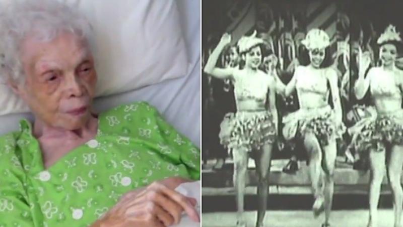 VIDEO EMOŢIONANT! Reacţia unei femei de 102 ani când vede, pentru PRIMA DATĂ, imagini de la spectacolele pe care le susţinea! Atenţie, era o PUŞTOAICĂ HOT