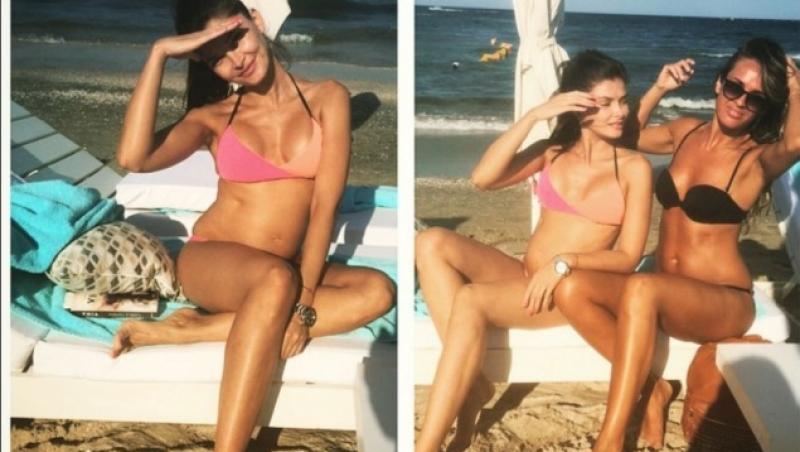 Cea mai sexy viitoare mămică! Alina Pușcaș face senzație în costum de baie, la șapte luni de sarcină