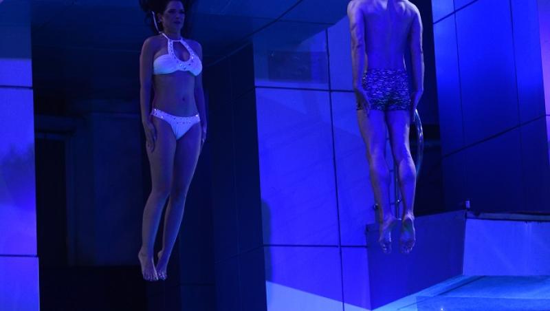 Iubire mare la Bazinul Olimpic! Deea și Dinu Maxer, săritură în sincron perfect, de la cinci metri