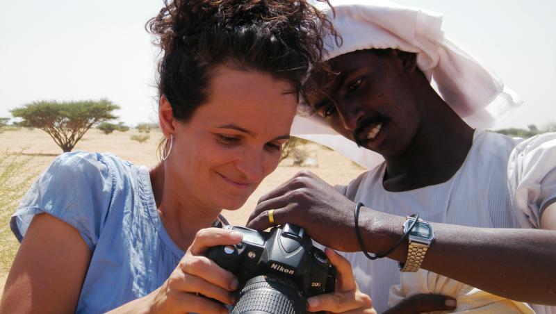 Enikö Nagy, într-o zi de muncă, în Sudan