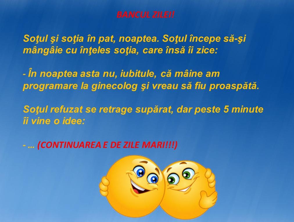 Bancul zilei! "Soțul și soția în dormitor, noaptea. Soțul începe să-și mângâie cu înțeles partenera, care însă..."