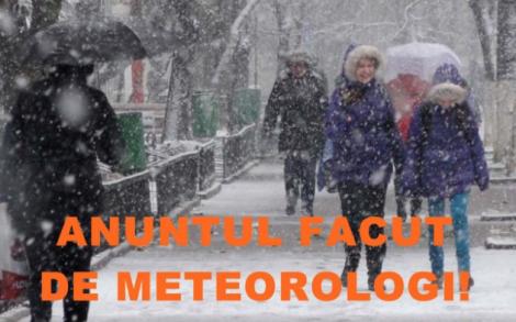 Meteorologii anunță ninsori în toată țara. Când vom avea zăpadă în București