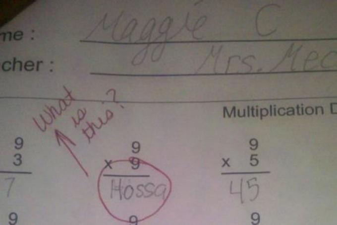 O fetiţă a şocat toată şcoală cu răspunsul ei. Pentru ea, 9x9 este egal cu... Hossa