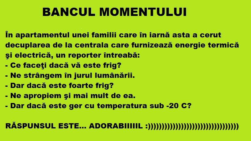 Bancul momentului în România: Ce faceți dacă sunt - 20 de grade Celsius?