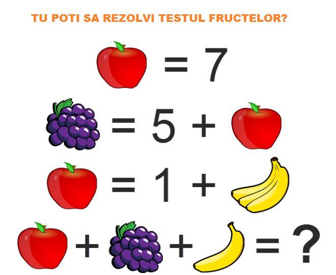 TESTUL FRUCTELOR! 9 din 10 oameni &icirc;l pică! Tu te-ai prins?