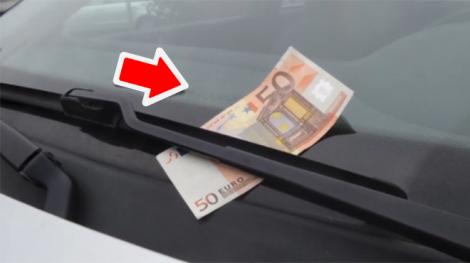 Atenție mare, șoferi! Dacă vedeți pe parbriz o bancnotă de 50 de euro nu trebuie să o luați! Este o capcană!