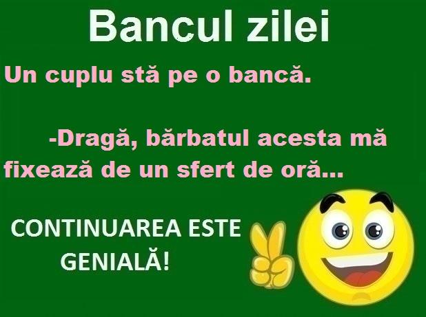 Bancul zilei: Dragă, bărbatul acela se uită la mine...