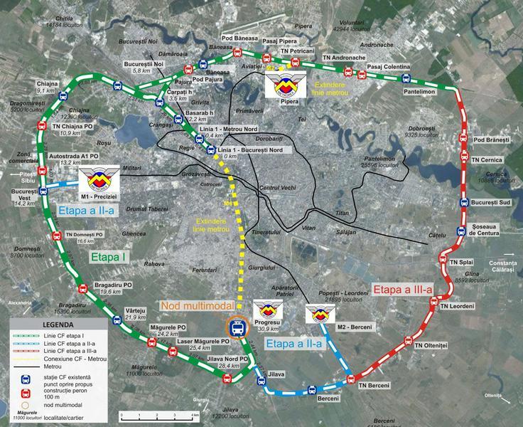Inelul feroviar, legătură rapidă de transport. Bucureştenii vor putea ajunge &icirc;n 40 de minute cu trenul din Gara de Nord &icirc;n vestul Capitalei. C&acirc;t va costa un bilet