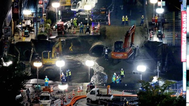 Adevărată lecție pentru România! O stradă surpată din Japonia a fost reparată în 48 de ore
