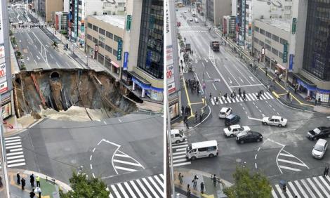 Adevărată lecție pentru România! O stradă surpată din Japonia a fost reparată în 48 de ore
