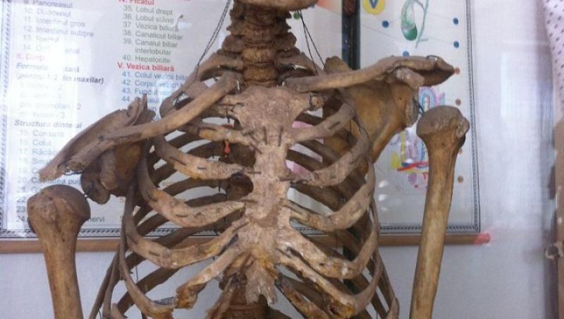 Senzații tari românești la ora de anatomie! Un fost profesor şi-a lăsat moştenire scheletul unei şcoli din Prahova
