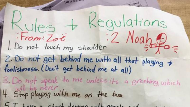 Un băiețel a vrut să cucerească o colegă de școală, dar a primit cel mai tare răspuns! Biletul a făcut senzație pe internet! „Și dacă nu respecți regulile, atunci eu o să...”