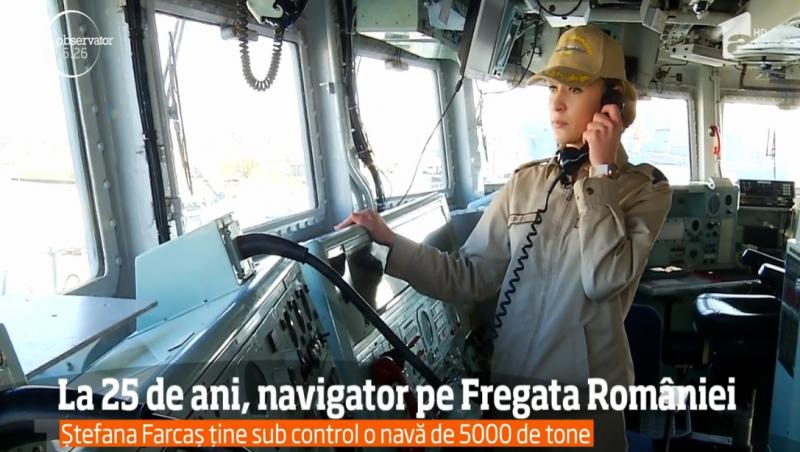 Cel mai tânăr navigator! La 25 de ani, Ștefana conduce Fregata României, cel mai puternic vas de război al țării noastre. Stăpânește 5.000 de tone și 60.000 de cai putere