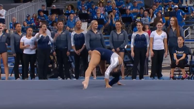 VIDEO! De la NADIA COMĂNECI n-ai văzut așa ceva: o studentă la Sociologie a făcut spectacol la sol, în ”stil” Beyonce!