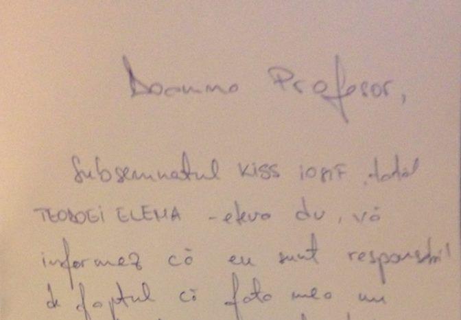 Mesajul unui tată revoltat după ce fiica sa a fost obligată să scrie o scrisoare de dragoste!