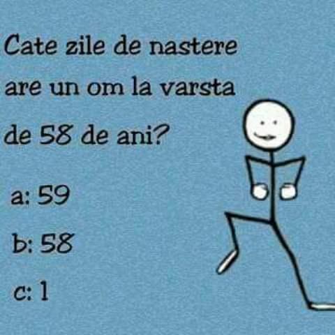 TEST: Nu, nu e at&acirc;t de simplu precum crezi! C&acirc;te zile de naștere are un om care a &icirc;mplinit v&acirc;rsta de 58 de ani?