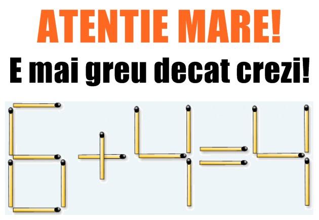 TESTUL pe care şi un copil de clasa I poate să &icirc;l rezolve! Tu ştii care e soluţia? Atenţie! 80% dintre adulţi nu ghicesc răspunsul