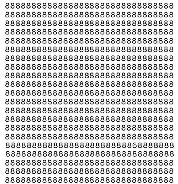 Test de vedere. &Icirc;n această fotografie se găsește cifra 6. Ați descoperit-o?