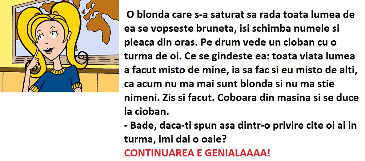 BANCUL ZILEI! O blondă vopsită brunetă se întâlnește în cale cu un cioban. Vei râde cu lacrimi!