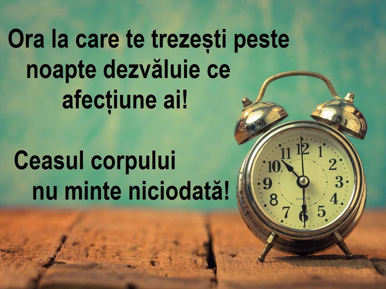 Ora la care te trezești în timpul nopții arată ce probleme de sănătate ai! Ceasul corpului nu minte niciodată!