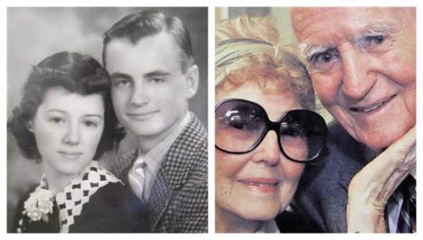 O iubire din basme! S-au născut în aceeaşi zi, au fost căsătoriţi 75 de ani şi au murit la o zi distanţă
